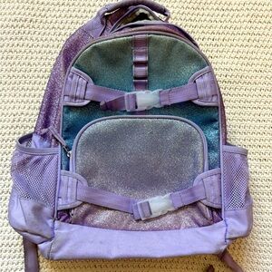 Pottery barn kids Purple and Glitter Backpack